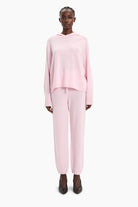 Eloise cashmere Trousers - English Rose – front view