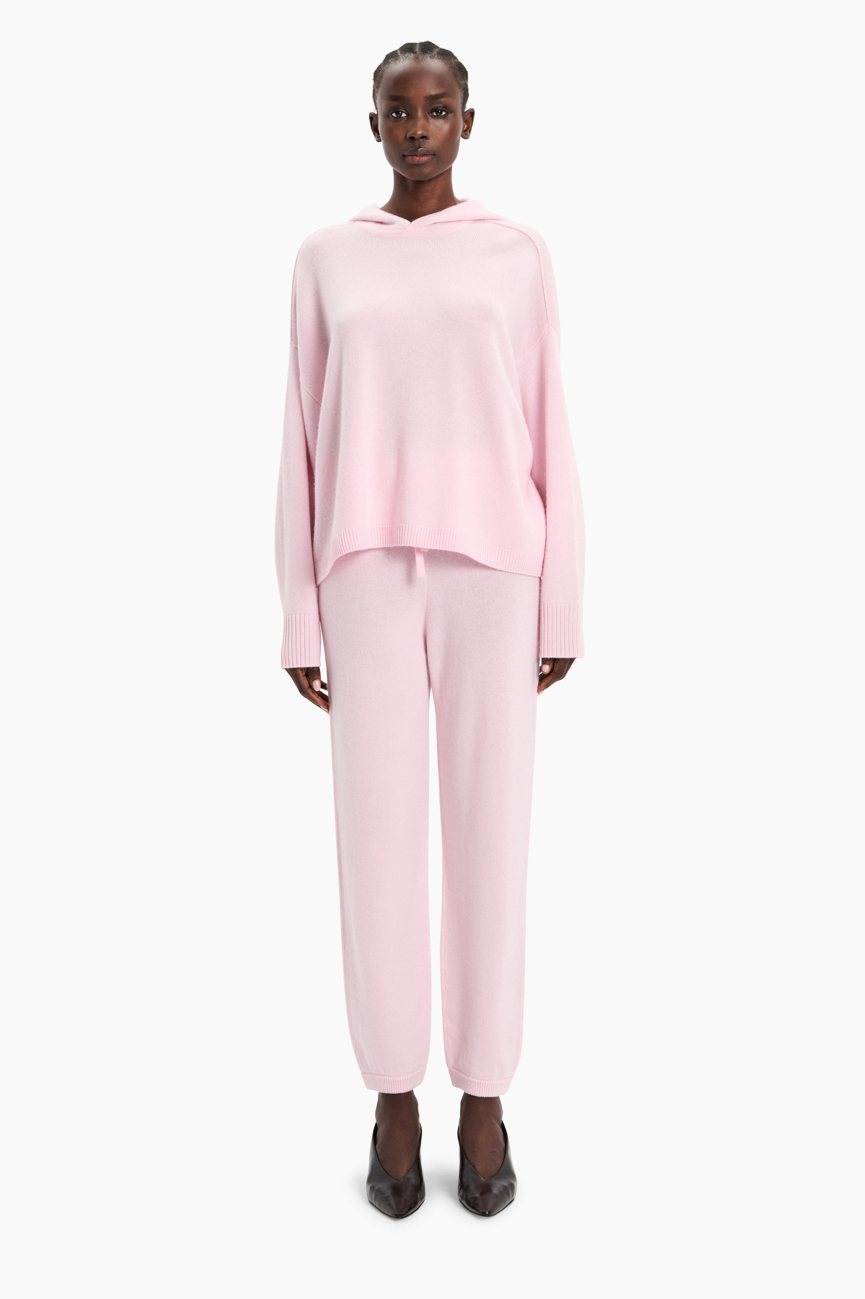 Eloise cashmere Trousers - English Rose – front view