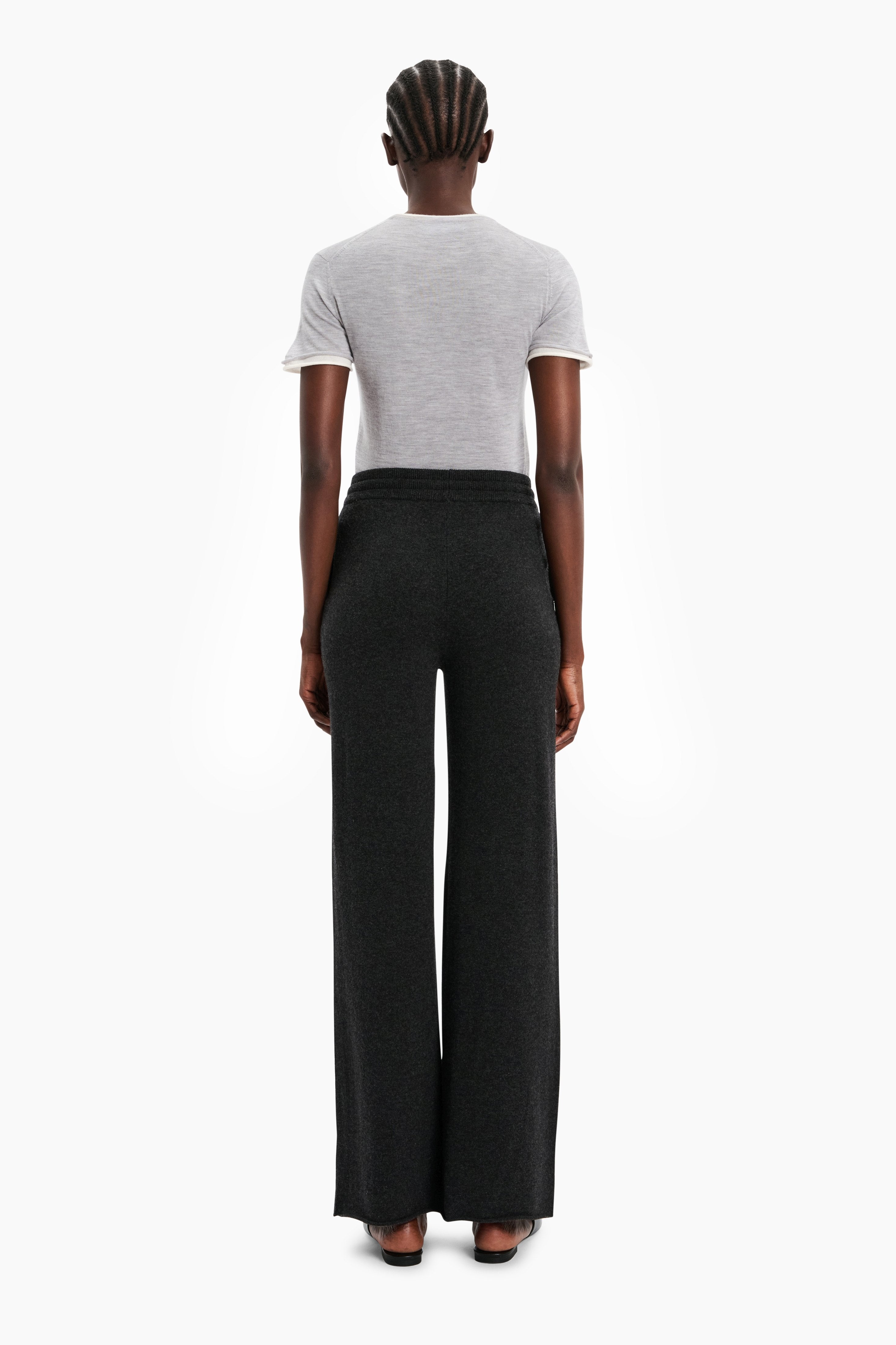 Brickwell cashmere Trousers - Dark Charcoal – back view