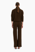 Brickwell cashmere Trousers - Smoked Brown – back view