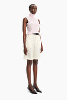 Poppy cashmere Vest - English Rose – side view