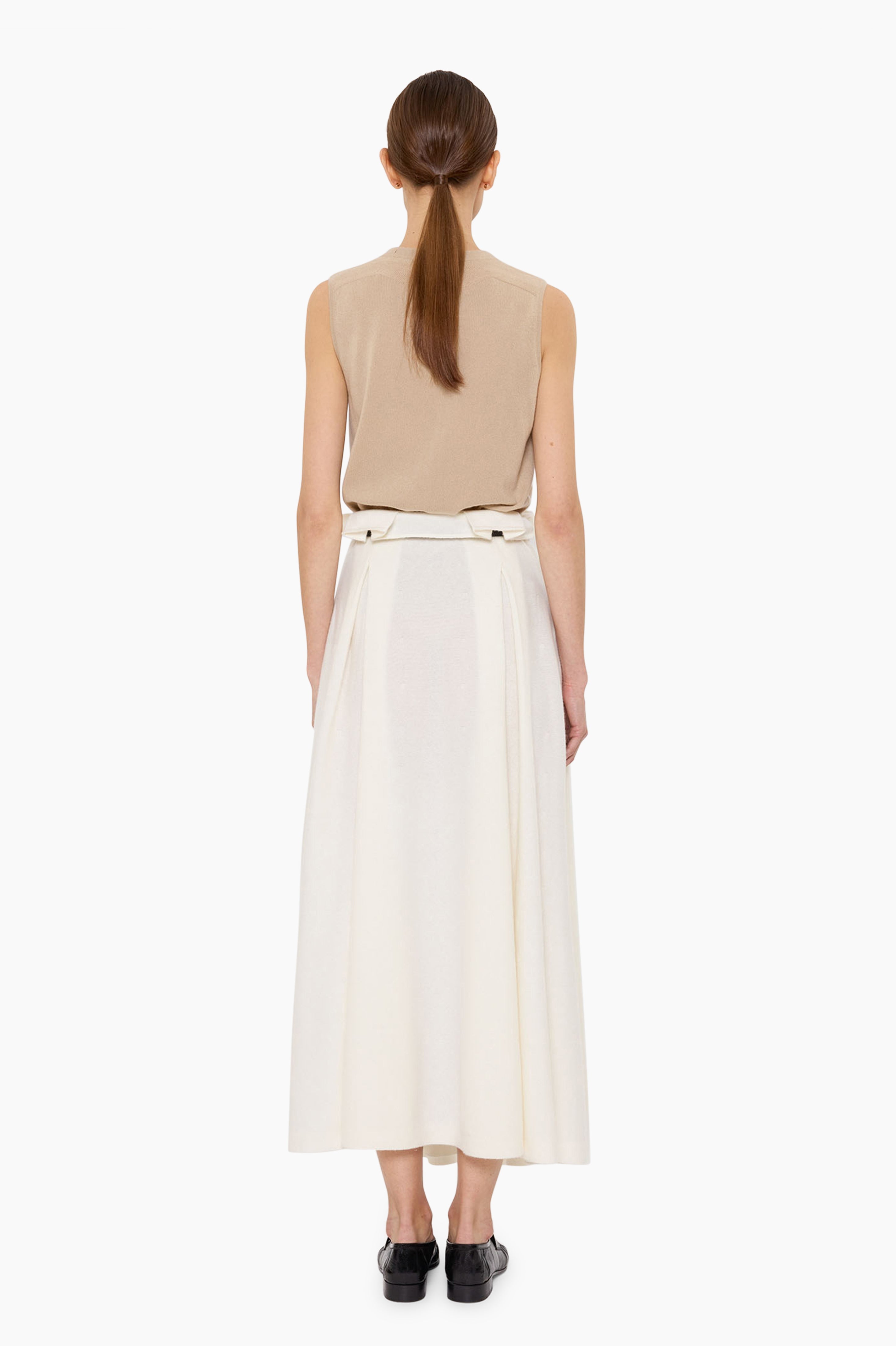 Alessandra cashmere Vest - Spelt – back view