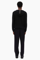 Maddison cashmere Hoodie - Black – back view