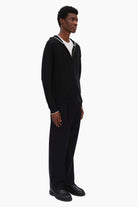Maddison cashmere Hoodie - Black – side view