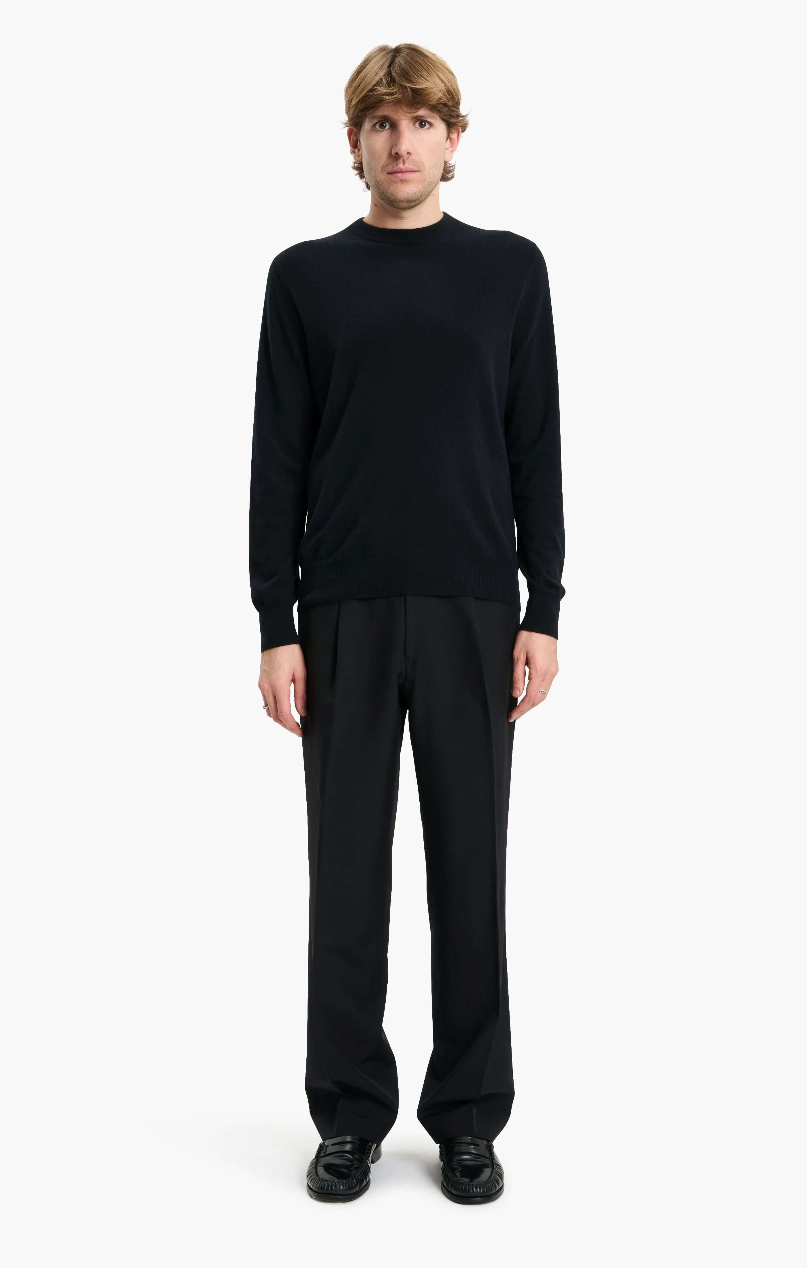 Carlos Place cashmere Sweater - Black – front view