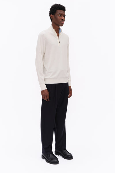 Mr Fenchurch Half Zip - Ivory