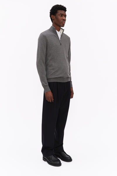 Mr Fenchurch Half Zip - Granite Marl