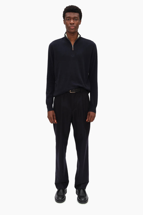 Mr Fenchurch Half Zip - Navy