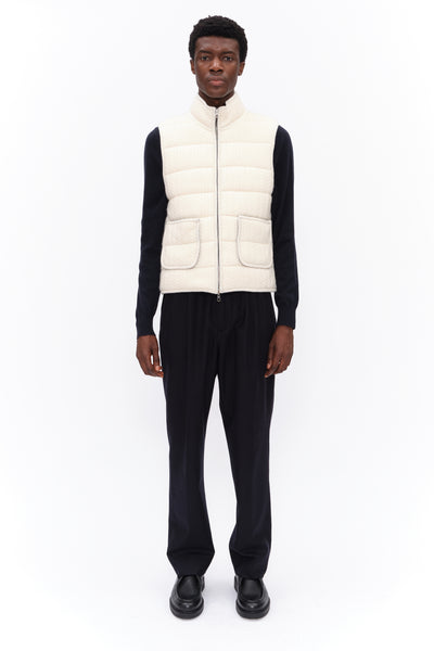 Mr Hammersmith Vest - Ivory/Navy