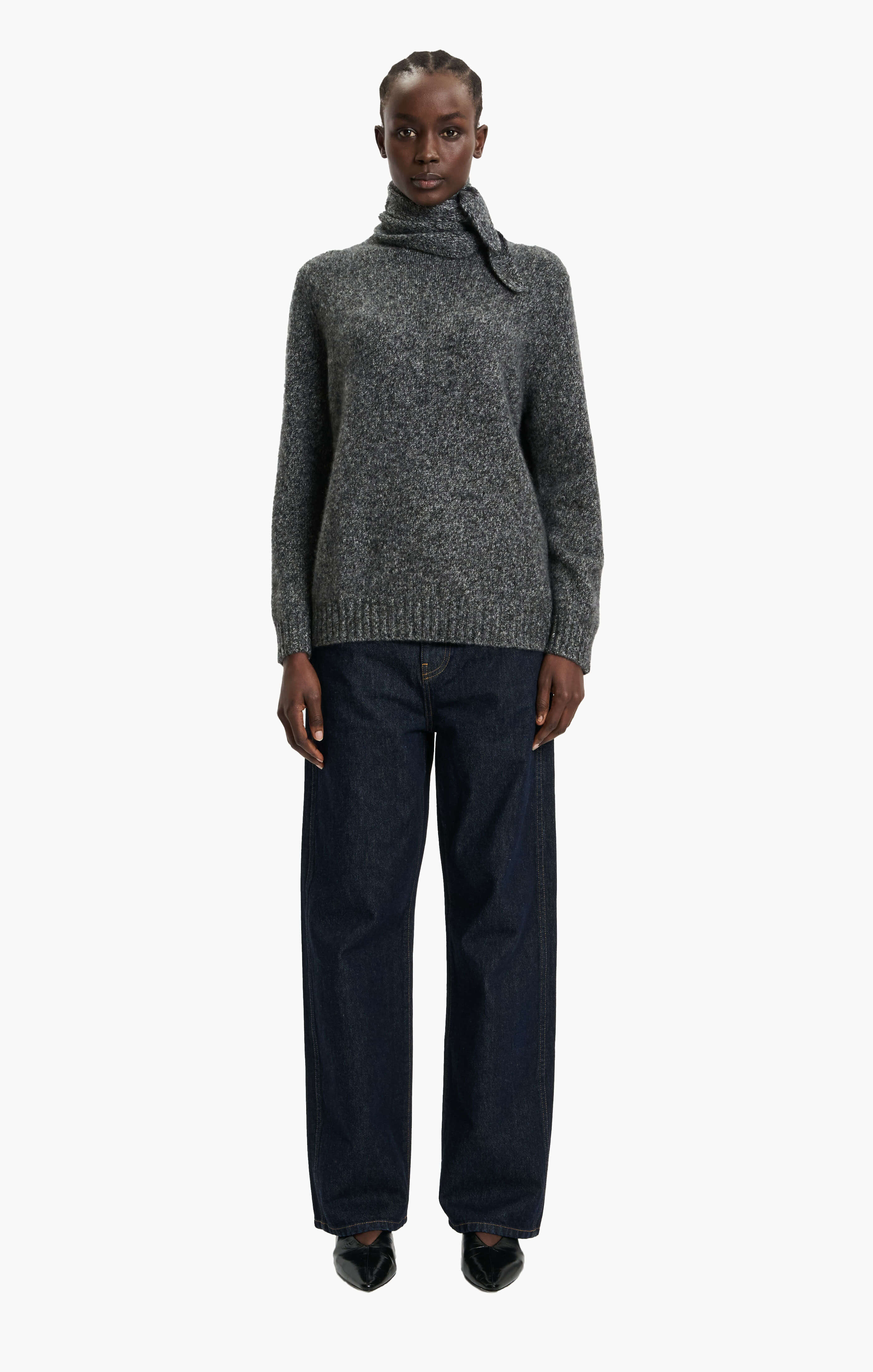 Verona cashmere Sweater with Scarf - Gallant – front view