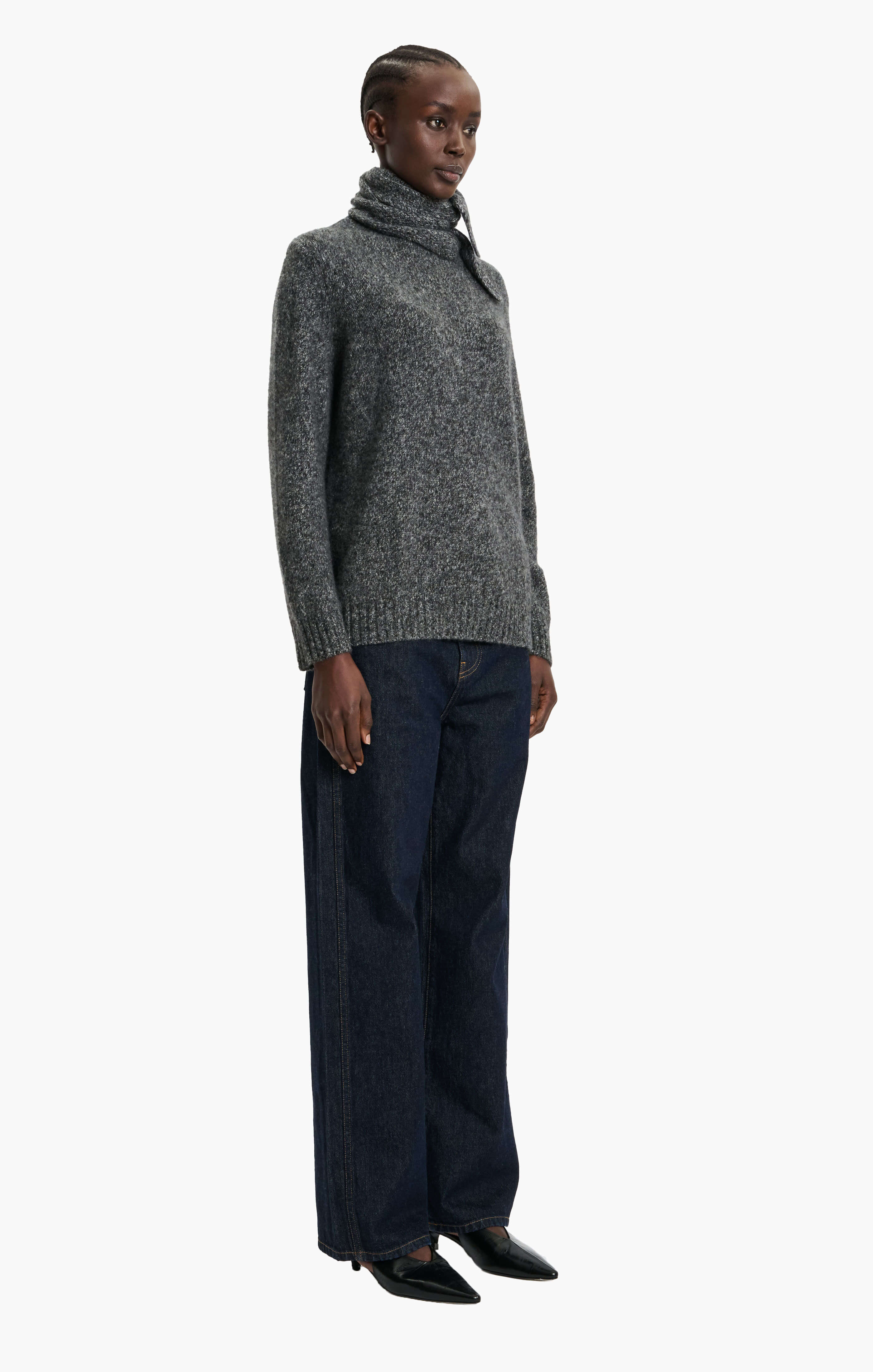 Verona cashmere Sweater with Scarf - Gallant – side view