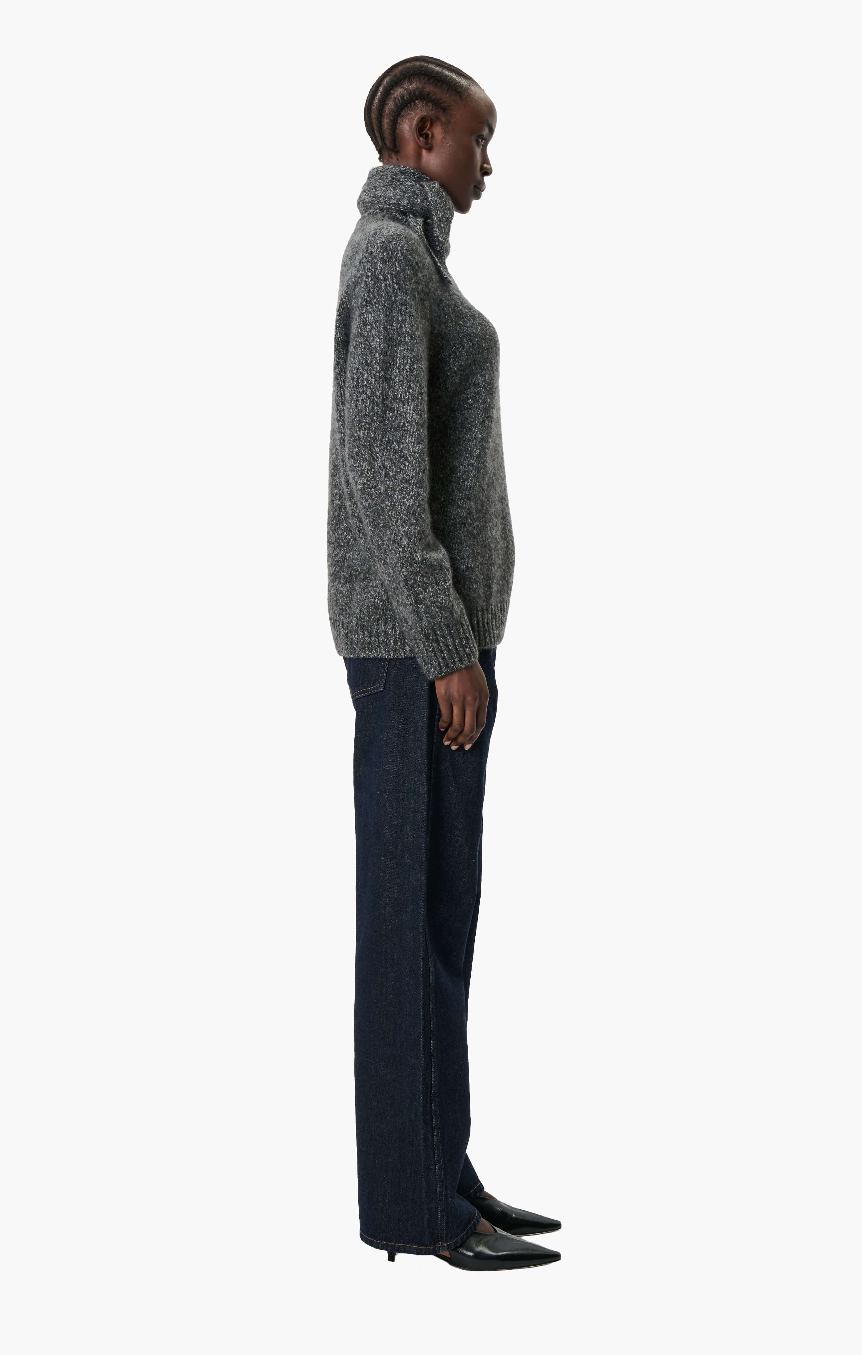 Verona cashmere Sweater with Scarf - Gallant – side view