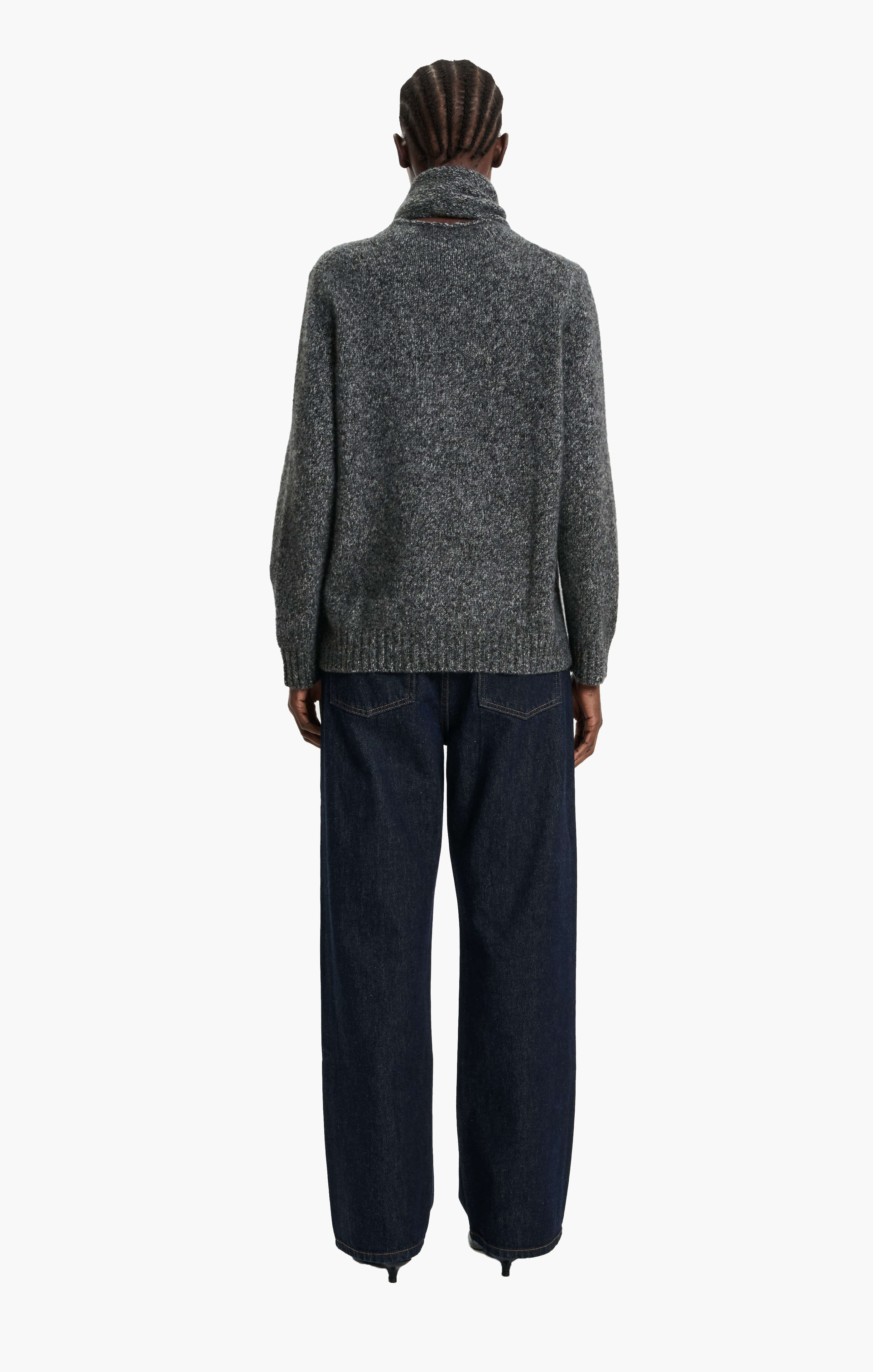 Verona cashmere Sweater with Scarf - Gallant – back view