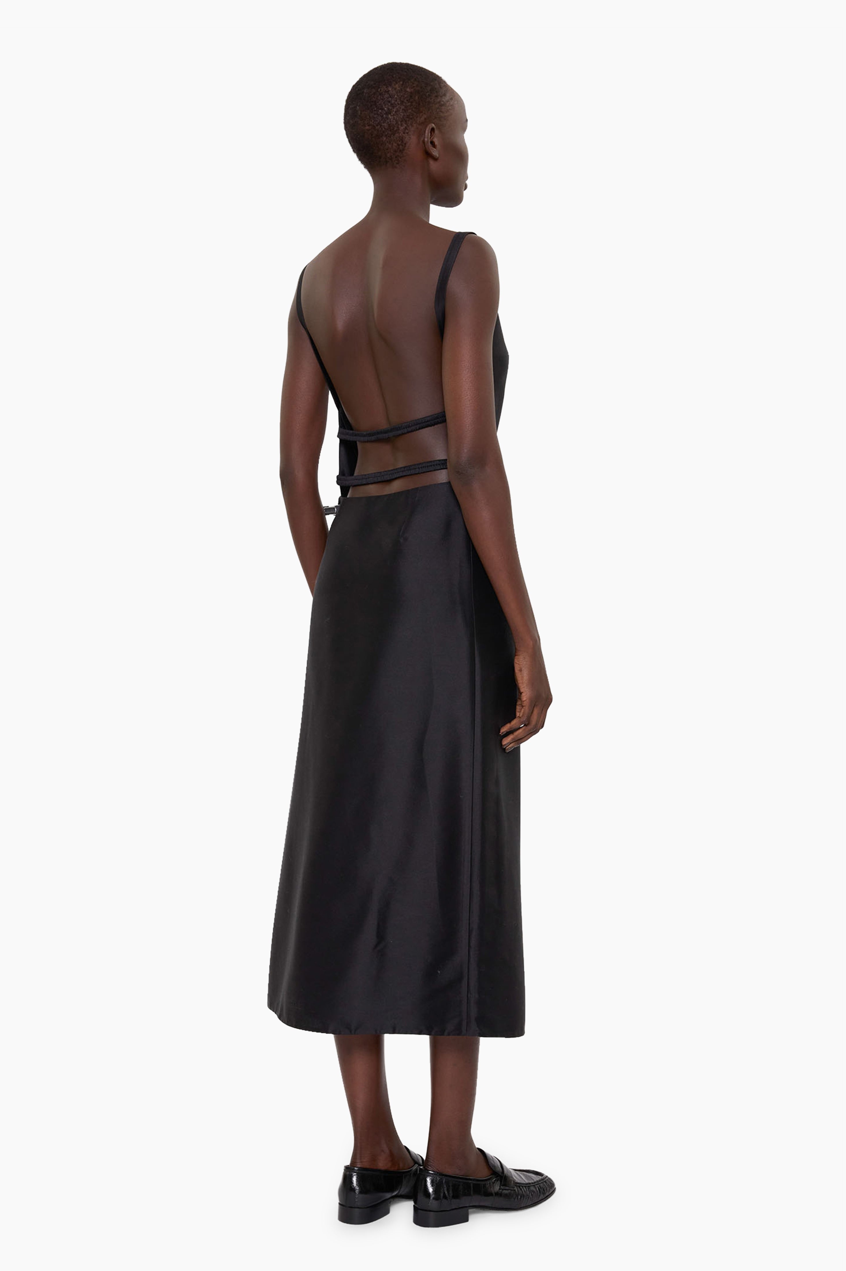 Isadora cashmere Dress - Black – back view