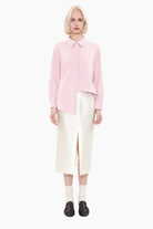 Longfield cashmere Skirt - Ivory – front view