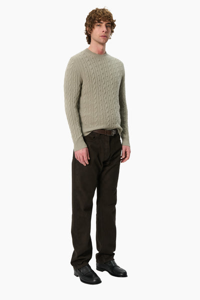 Duke Street Sweater - Olive Grey