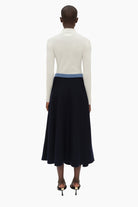 Olivia cashmere Skirt - Navy – back view