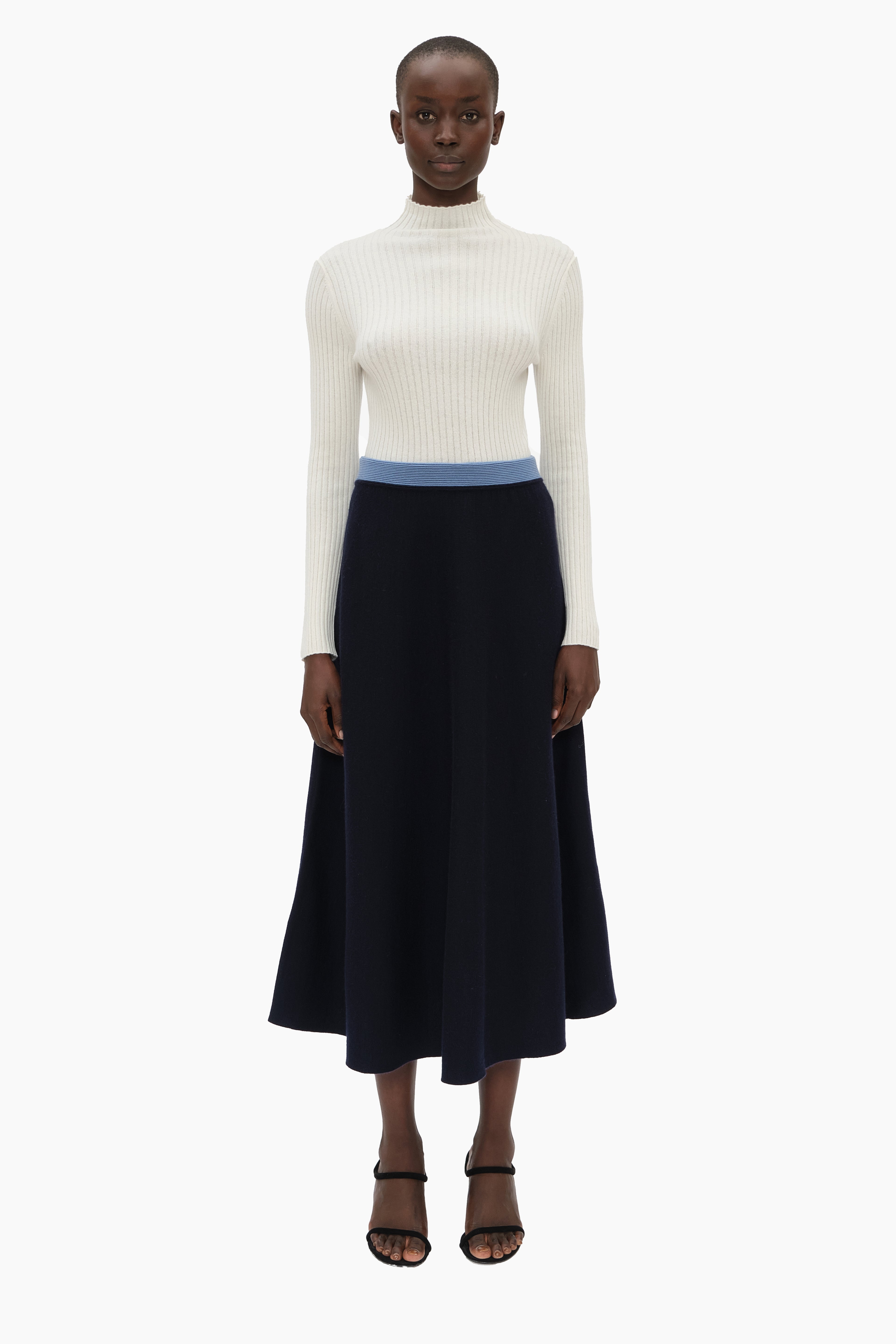 Olivia cashmere Skirt - Navy – front view
