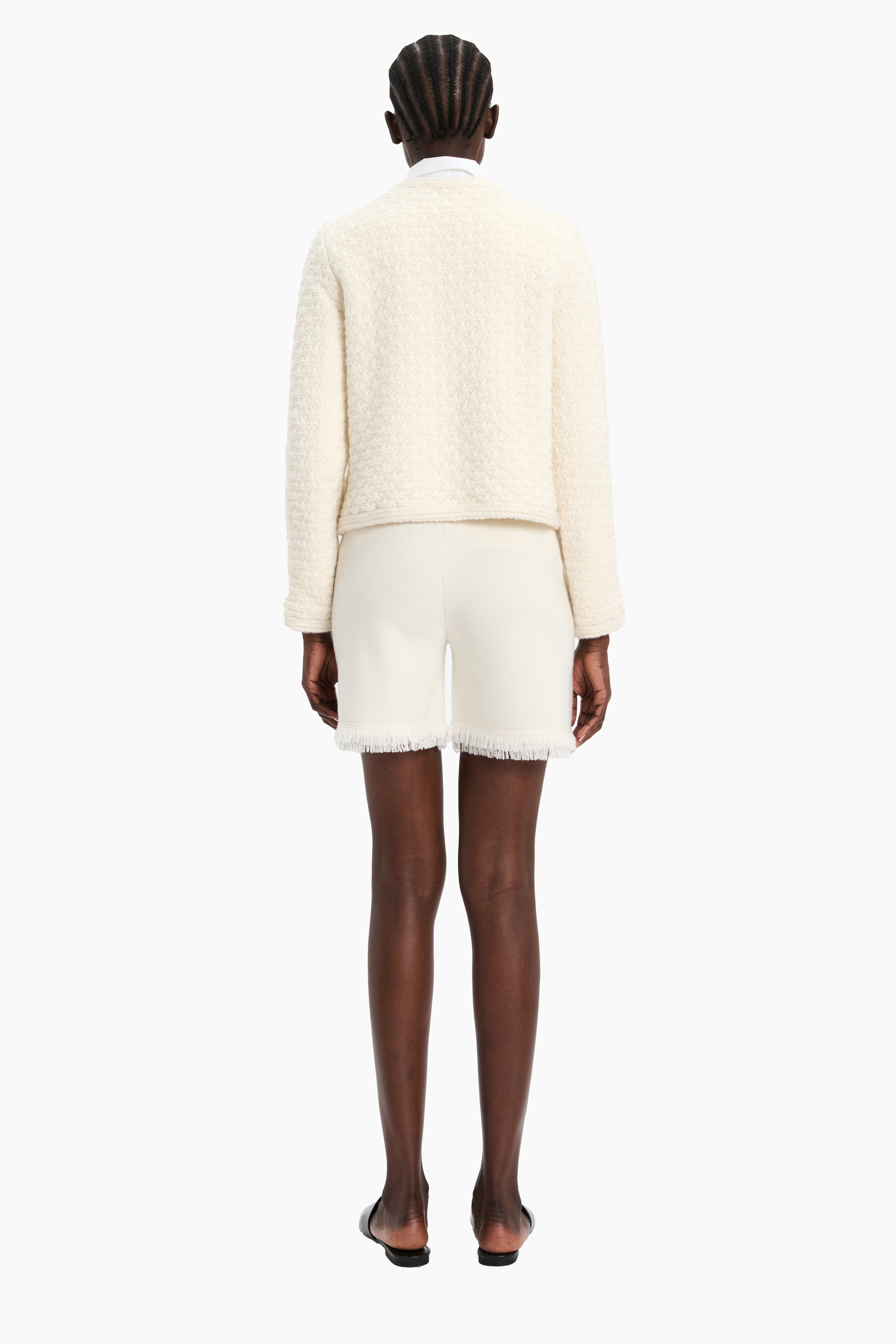 The Tate cashmere Jacket - Ivory – back view