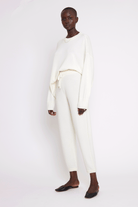 Elena cashmere Sweater - Ivory – side view